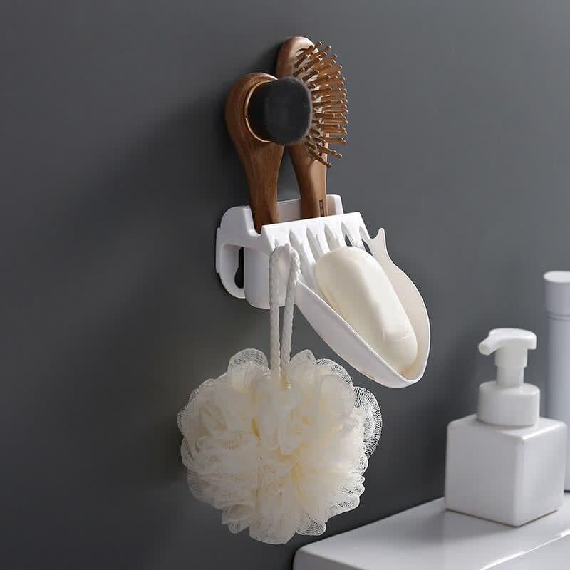 Creative Soap Rack, Wall Hanging Simple Drain Soap Rack, Toothpaste And Brush Holder, Wash Basin Organizer Creative Soap Rack, Wall Hanging Simple Drain Soap Rack, Toothpaste And Brush Holder, Wash Basin Organizer